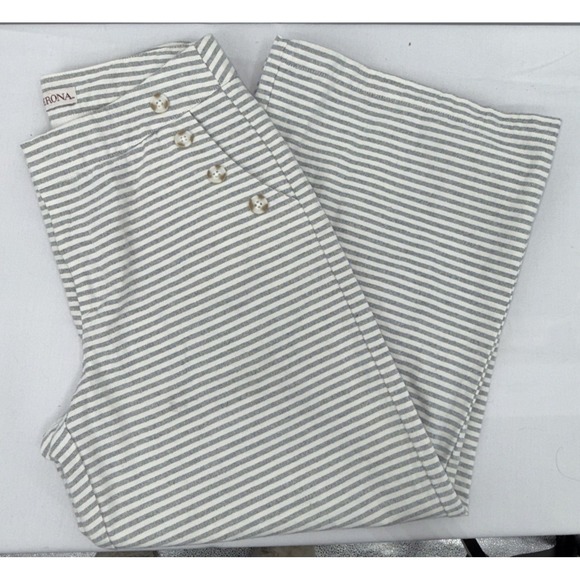 Merona Pants - Merona Womens 4 Nautical Stripe Wide Leg Pants Preppy Beach Ocean Lagenlook Boho